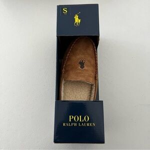 Polo RALPH LAUREN Size  Small Mens Memory Foam Moccasin Slippers